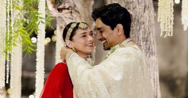 Aditi Rao Hydari & Siddharth tie the knot again in Rajasthan wearing Sabyasachi